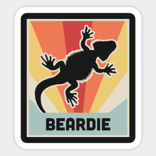 BEARDIE - Cute 70s Vintage Bearded Dragon Sticker